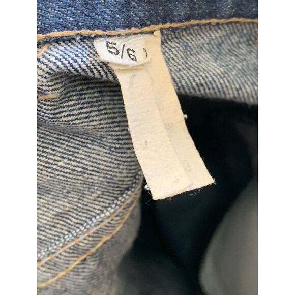 TROUSERS UP Women's Vintage Dark Blue Denim Zipper-Hem Slim-Leg Jean SZ 5/6 - Picture 9 of 10